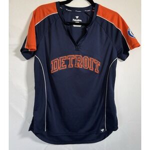 Fanatics Jersey shirt Size M Womans Detroit Tigers Short Sleeve sparkle logo